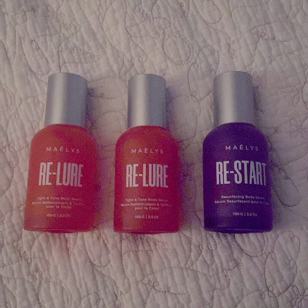 Maelys Re-Lure and Re Start body serums